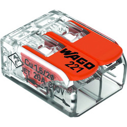 Κλέμα WAGO 221, 2 αγωγοί 0,02-4 mm - 221412