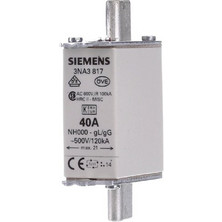ΑΣΦΑΛΕΙΑ ΜΑΧΑΙΡΩΤΗ SIEMENS 40Α ΝΗ000 500V AC