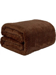Υπέρδιπλη Κουβέρτα Fleece PopCorn 220x240 Brown FL499