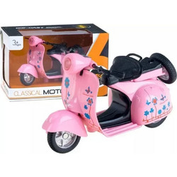 Μοτοσυκλέτα Vespa με φως και ήχο 11cm - Ροζ