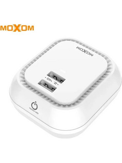 Φορτιστής με 2 x USB και με Φωτάκι Νυκτός Αφής - LED Night Light Charger Wall Adapter Moxom