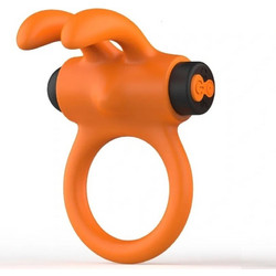 Guilty Toys Cosmic Love Cock Ring Ελαστικό Δαχτυλίδι Πέους Σιλικόνης με Δόνηση 5.1cm Πορτοκαλί