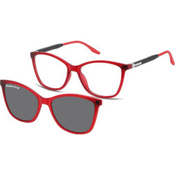 Sunoptic TRC-186C Γυναικείος Σκελετός Γυαλιών Οράσεως με Clip-On Κοκάλινος Μαύρος