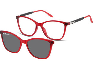 Sunoptic TRC-186C Γυναικείος Σκελετός Γυαλιών Οράσεως με Clip-On Κοκάλινος Μαύρος
