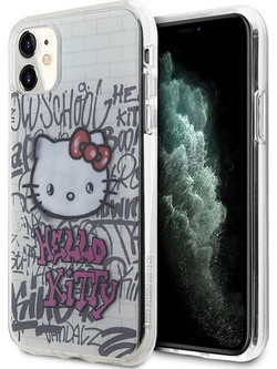 Hello Kitty IML Kitty On Bricks Graffiti case for iPhone 11 / Xr - white