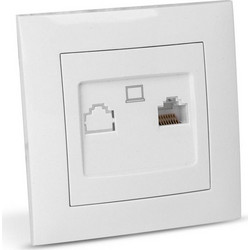 Entac Arnold Recessed wall LAN socket Cat5 White