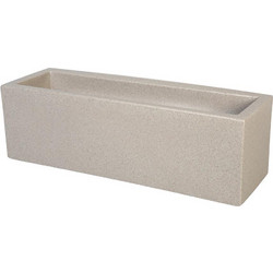 Ζαρντινιέρα CUBE slim stone 80Χ23Χ40 - Plastona