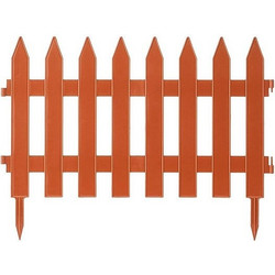 Prosperplast Φράχτης Κήπου Πλαστικός 3,22m x 35cm Σετ 7τμχ Terrakota