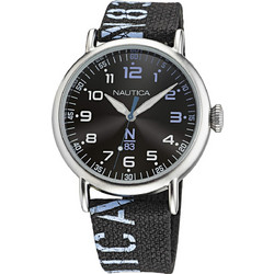 Nautica N83 Loves The Ocean Ανδρικό Ρολόι με Μαύρο Υφασμάτινο Λουράκι NAPLSF015