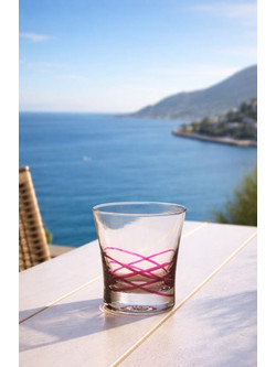 Ποτήρι Γυάλινο Μουράνο 280ml Fuchsia Dream 6 τεμαχίων Galifas 440242 - Galifas
