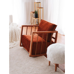 Atelier del Sofa Wing Chair Sallanan - Cinnamon Cinnamon