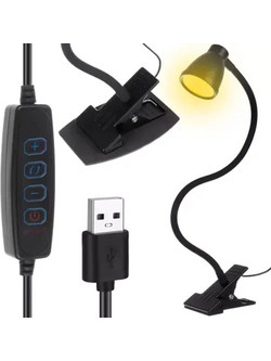 LED Επιτραπέζιο Φωτιστικό με Μεταλλικό Κλιπ & Βάση Izoxis