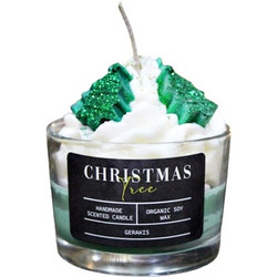 Keradiko Αρωματικό Κερί Σόγιας Σε Ποτήρι Small φ8,2 x 5,8 cm (christmas tree) 004088CTR