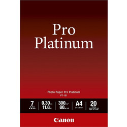 Canon Φωτογραφικό Χαρτί Pro Platinum A4 Glossy 300g/m 20 Φύλλα (2768B016) (CAN-PT101A4)