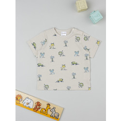 βρεφικό t-shirt μπεζ safari για αγόρι