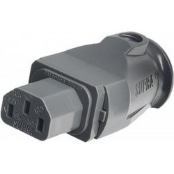 Supra LORAD Θηλυκό Τριπολικό Φις SWF - 10 S (IEC - 320) Grey Blister