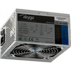 Akyga Basic AK-B1-600 600W Τροφοδοτικό Υπολογιστή ATX