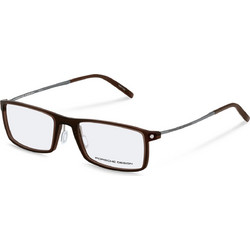 Porsche Design P8384 D Ανδρικός Σκελετός Γυαλιών Οράσεως Κοκάλινος Ασημί Μαύρος