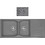 Sanitec Classic 323 Επικαθήμενος Νεροχύτης Γρανίτη Αντιστρεφόμενος Ματ Granite Grey 115x50cm