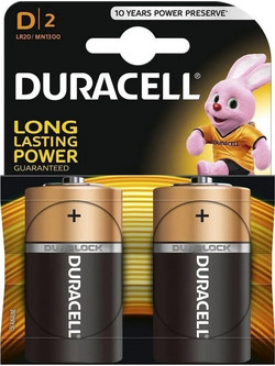 Duracell Alkaline D 2τμχ
