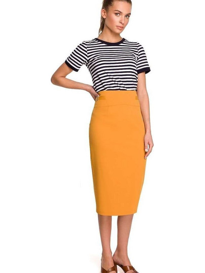 Stylove S297 Pencil Ψηλόμεση Midi Φούστα 163266 Yellow (S)