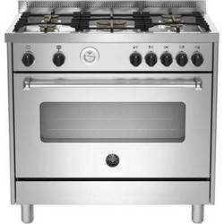 Bertazzoni MAS95C1MXV Κουζίνα Αερίου 142lt με Εστίες Αερίου 89.5cm