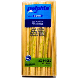 Καλαμάκια Bamboo για Σουβλάκια DOLPHIN 4x240mm 200 τεμ - Dolphin - 38.19.22.B/C