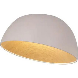 HEPHAESTUS Πλαφονιέρα LED Κρεμ με Ξύλινη Απόχρωση CCT 36W Cream Ξύλο