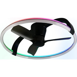Ανεμιστήρας Οροφής Trio Lighting Stockholm 73.5cm με LED Φωτισμό RGBW 2700-6500K & Τηλεχειριστήριο 37W Black R64262932
