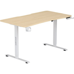 ANDA SEAT DESK XTREME-E 1.4m, Adjustable Height, WOOD / WHITE LEG
