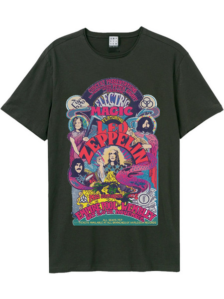 Amplified Led Zeppelin Electric Magic T-Shirt Charcoal ZAVE210LEM-CHA