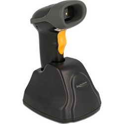 DELOCK barcode scanner 90550, 1D & 2D, ασύρματο, με βάση φόρτισης, μαύρο 90550
