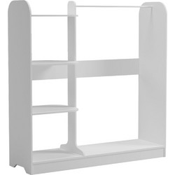 Έπιπλο Εισόδου Pamesa 230-000213 130x40x135cm White Μοριοσανίδα, Μελαμίνη