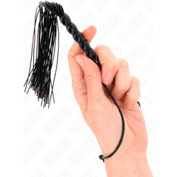 Kink Mini Silicone Flogger Μαστίγιο with Beads 26cm Μαύρο