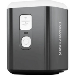 POWERTECH μίνι τρόμπα PT-1554 με φακό, 5W, επαναφορτιζόμενη, μαύρη