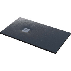 Sanitec A412 Ντουζιέρα Flat Stone Karisto 90x90 | Ανάγλυφη Α412-28-Anthracite