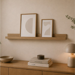 ΡΑΦΙΈΡΕΣ/ΡΆΦΙΑ ΤΟΊΧΟΥ PHOTO SHELF 80*6*7CM LIGHT OAK COLOR HOMEA 6RAN892