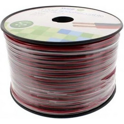 Καλώδιο Ηχείου Well 100m 2x1.00mm2 CCA Μαύρο/κόκκινο LSP-CCA1.00BR-100-WL