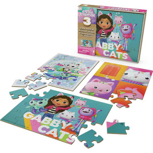 Παιδικό Puzzle Spin Master Gabby's Dollhouse 3 In 1 3x24 Κομμάτια