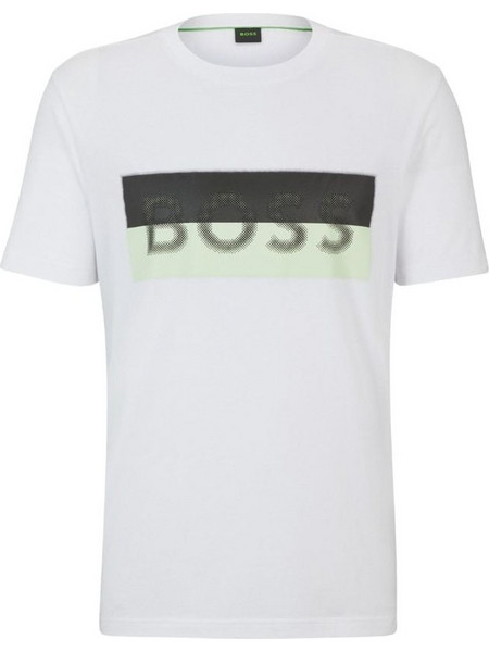 Boss Green Regular Fit Ανδρικό Κοντομάνικο T-Shirt - ΛΕΥΚΌ