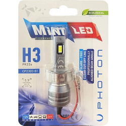 Photon Λάμπες Led H3 Mini Compact 12/24V συμβατή με μοτό / αυτοκίνητο / φορτηγό 1τμχ