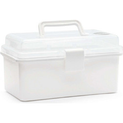 TOYMAX - Storage box with insert, 20x10x10cm, white/clear (714222)