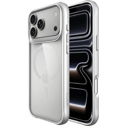 Θήκη iPhone 17 Pro Max Buddi Hybrid Σκληρή Διάφανη με MagSafe - Matched Silver (8719246597374)