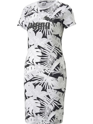 Puma ESS Flower Power AOP Tee Mini Καλοκαιρινό Αθλητικό Φόρεμα Floral 673692-02