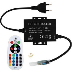 Avide Τηλεχειριστήριο RF και Ελεγκτής για LED Ταινία 220V RGB Μαξ 100m