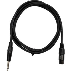 Tune CCB-FJ0300 Core Καλώδιο Μικροφώνου XLR-3pin Female σε 6.35mm Mono Jack 3m Μαύρο
