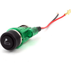 Amio - Κιτ αναπτήρα 12V Euro-Style με καλώδιο και ενσωματωμένο φωτισμό, περιλαμβάνει αρσενική και θηλυκή υποδοχή, ανθεκτική κατασκευή για ασφαλή τροφοδοσία ηλεκτρικών συσκευών σε αυτοκίνητα και τροχόσ