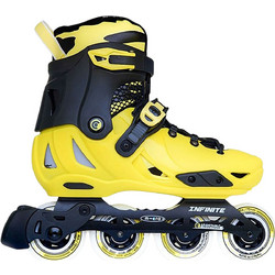 Micro Infinite Inline Αυξομειούμενα Rollers Ενηλίκων Μαύρα Κίτρινα