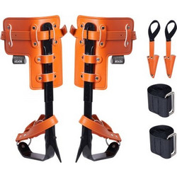 VEVOR Tree Climbing Spikes, 1 Pair Alloy Steel Climbing Spurs, Load Capacity 350lbs Tree Climbing Gear with Strate and Spike Protectors, Arborist Equipment for Orlimbers, Κυνήγι, Συλλογή φρούτων, Πορτ