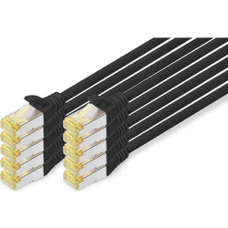 Digitus S/FTP Cat.6a Καλώδιο Δικτύου Ethernet 3m Black 10τμχ